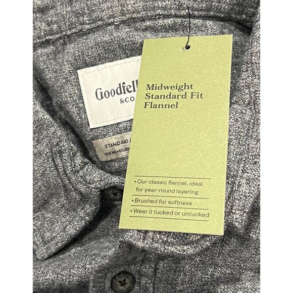 Men's Mid-Weight Flannel Long Sleeve Button-Down Shirt ~ Size: L ~ NWT - Picture 5 of 7